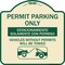 Signmission Permit Parking Estacionamiento Con Permiso. Vehicles w/o Permits Tow Alum, 18" x 18", TG-1818-23314 A-DES-TG-1818-23314 - alternate 1